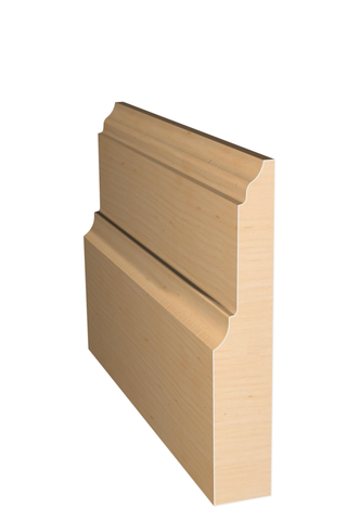 Three dimensional rendering of custom base wood molding BAPL4182 made by Public Lumber Company in Detroit.