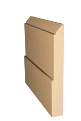 Three dimensional rendering of custom base wood molding BAPL51421 made by Public Lumber Company in Detroit.