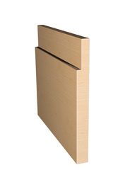 Three dimensional rendering of custom base wood molding BAPL515 made by Public Lumber Company in Detroit.