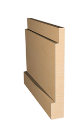 Three dimensional rendering of custom base wood molding BAPL59 made by Public Lumber Company in Detroit.