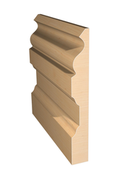 Three dimensional rendering of custom base wood molding BAPL68 made by Public Lumber Company in Detroit.