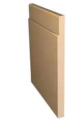 Three dimensional rendering of custom base wood molding BAPL71212 made by Public Lumber Company in Detroit.