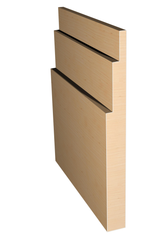 Three dimensional rendering of custom base wood molding BAPL7125 made by Public Lumber Company in Detroit.