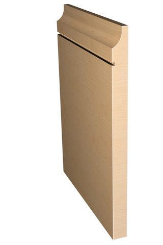 Three dimensional rendering of custom base wood molding BAPL8581 made by Public Lumber Company in Detroit.