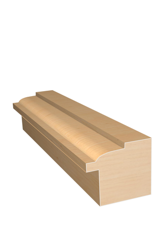 Three dimensional rendering of custom backband wood molding BBPL10 made by Public Lumber Company in Detroit.