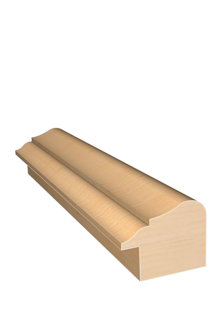 Three dimensional rendering of custom backband wood molding BBPL13 made by Public Lumber Company in Detroit.