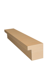 Three dimensional rendering of custom backband wood molding BBPL15 made by Public Lumber Company in Detroit.