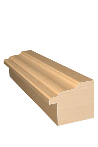 Three dimensional rendering of custom backband wood molding BBPL2 made by Public Lumber Company in Detroit.