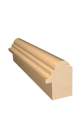 Three dimensional rendering of custom backband wood molding BBPL3 made by Public Lumber Company in Detroit.