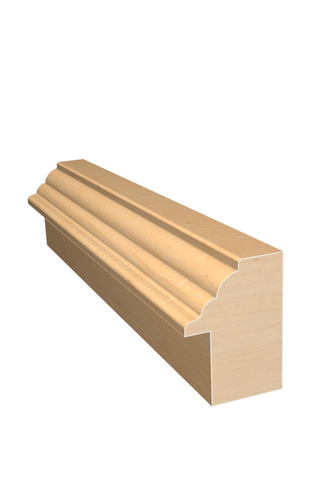 Three dimensional rendering of custom backband wood molding BBPL33 made by Public Lumber Company in Detroit.