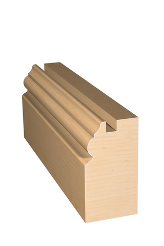 Three dimensional rendering of custom cabinet rail wood molding CABPL2144 made by Public Lumber Company in Detroit.