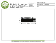 13/16"x2-7/8" Cabinet Rail CABPL2781