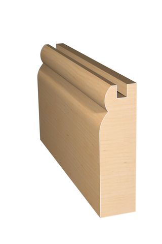 Three dimensional rendering of custom cabinet rail wood molding CABPL3141 made by Public Lumber Company in Detroit.