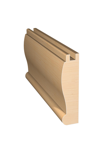 Three dimensional rendering of custom cabinet rail wood molding CABPL38 made by Public Lumber Company in Detroit.