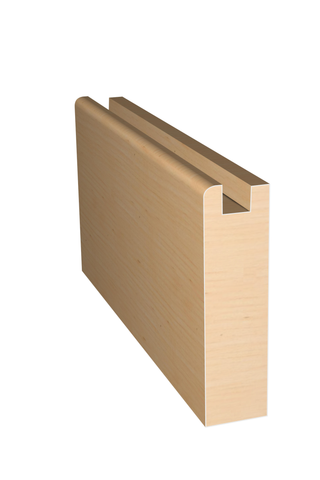 Three dimensional rendering of custom cabinet rail wood molding CABPL39 made by Public Lumber Company in Detroit.