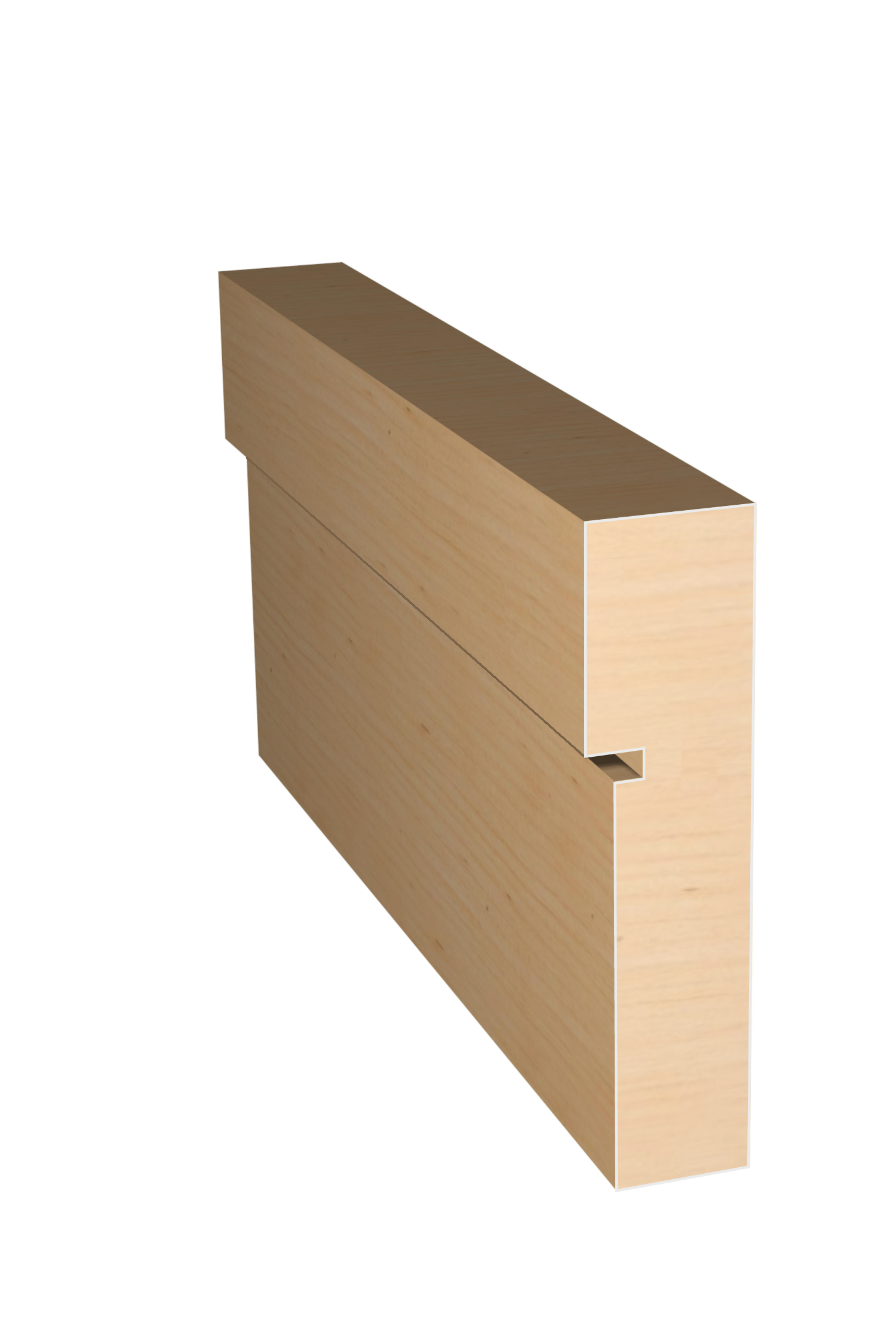 Three dimensional rendering of custom casing wood molding CAPL310 made by Public Lumber Company in Detroit.