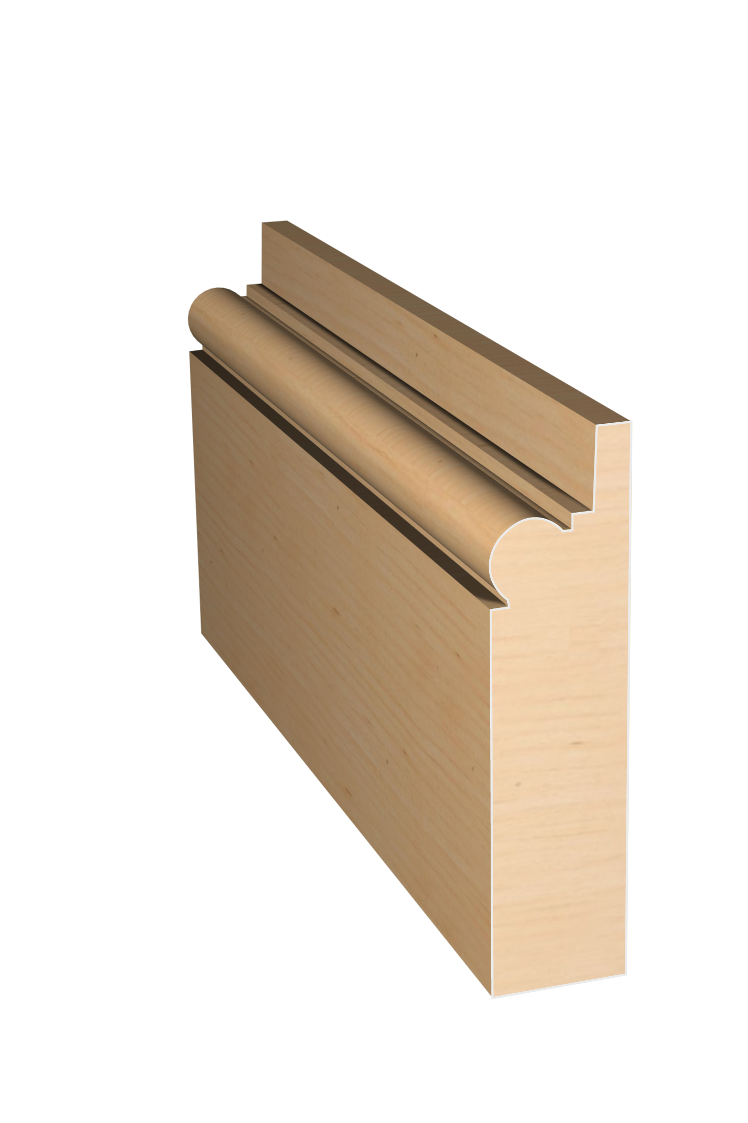 Three dimensional rendering of custom casing wood molding CAPL37 made by Public Lumber Company in Detroit.