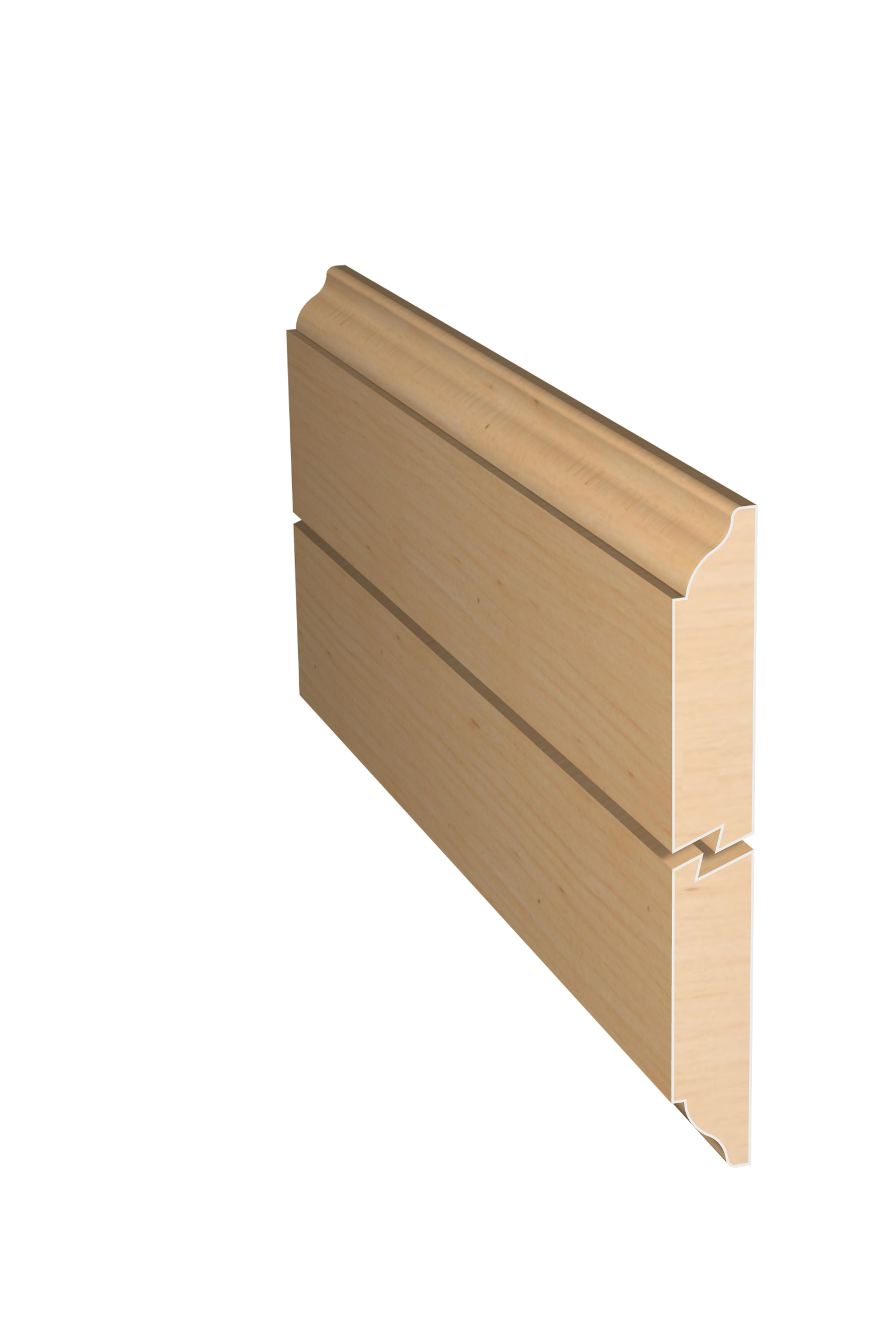 Three dimensional rendering of custom OG or ogee wood molding OGPL5 made by Public Lumber Company in Detroit.