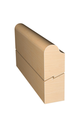 Three dimensional rendering of custom edge profile wood molding SKPL33 made by Public Lumber Company in Detroit.