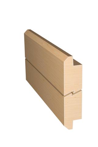 Three dimensional rendering of custom edge profile wood molding SKPL56 made by Public Lumber Company in Detroit.