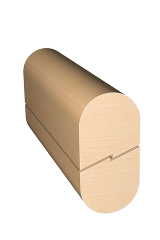 Three dimensional rendering of custom edge profile wood molding SKPL67 made by Public Lumber Company in Detroit.