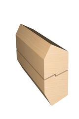 Three dimensional rendering of custom edge profile wood molding SKPL69 made by Public Lumber Company in Detroit.