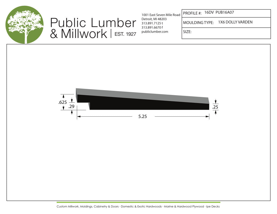 5/8"x5-1/2" Siding 16DV