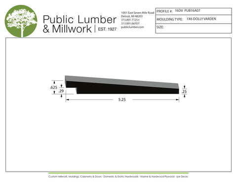 5/8"x5-1/2" Siding 16DV