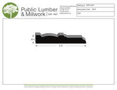 13/16"x4-3/4" Base BAPL4344