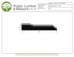 13/16"x5-1/4" Base BAPL51413
