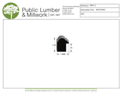 1-1/4"x1-1/16" Backband BBPL12