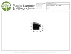 1"x1-1/4" Backband BBPL13