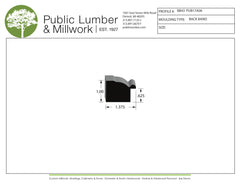1"x1-3/8" Backband BBPL43