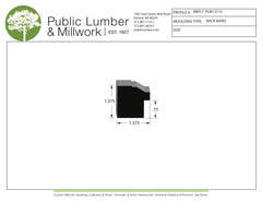 1-3/8"x1-3/8" Backband BBPL7