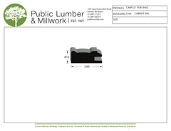 13/16"x2" Cabinet Rail CABPL21