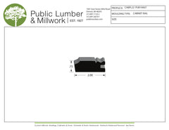 3/4"x2" Cabinet Rail CABPL22