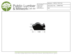 1"x2" Cabinet Rail CABPL23