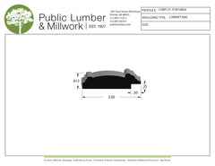 13/16"x3" Cabinet Rail CABPL35