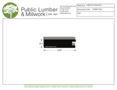 13/16"x3" Cabinet Rail CABPL39