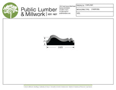 3/4"x2-5/8" Chair Rail CHPL2581