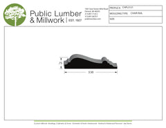 3/4"x3-1/2" Chair Rail CHPL3121