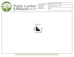 9/16"x9/16" Cove COPL121-W258