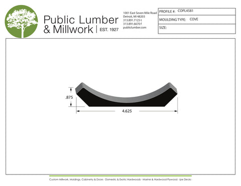 7/8"x4-5/8" Cove COPL4581