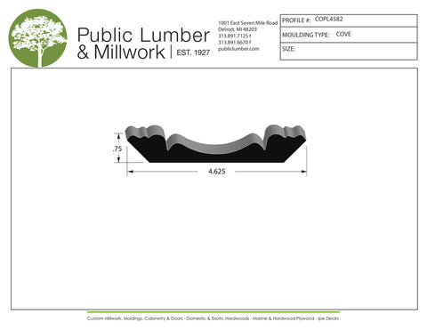 3/4"x4-5/8" Cove COPL4582