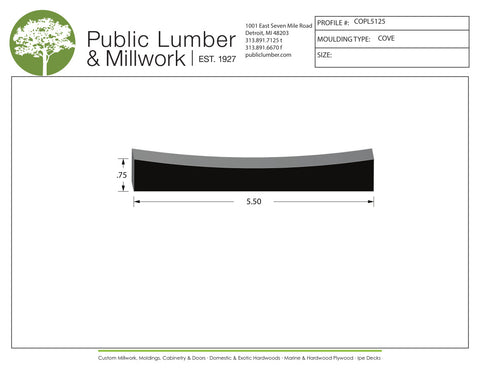 3/4"x5-1/2" Cove COPL5125