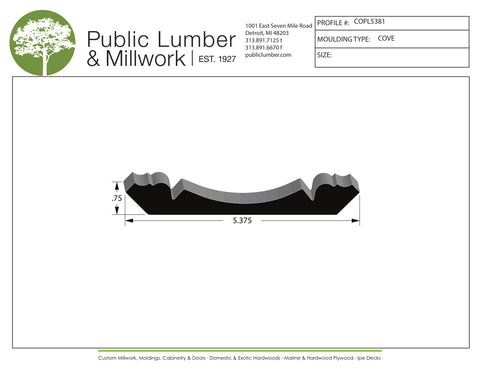 3/4"x5-3/8" Cove COPL5381