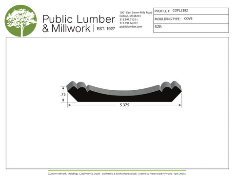3/4"x5-3/8" Cove COPL5382