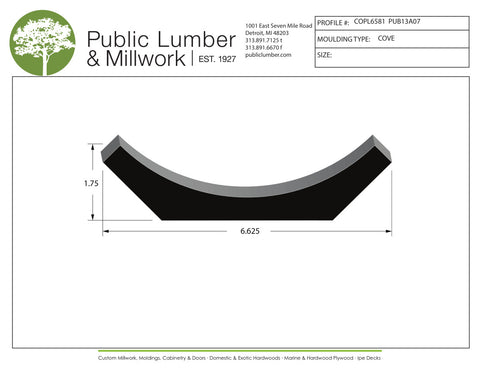 1-3/4"x6-5/8" Cove COPL6581