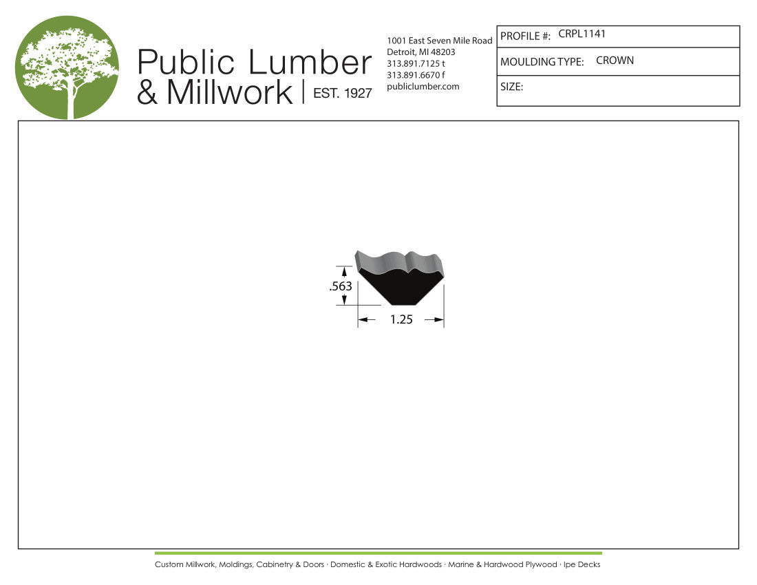 9/16"x1-1/4" Crown CRPL1141