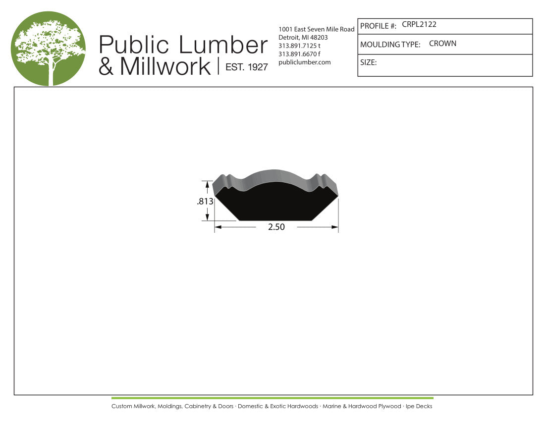 13/16"x2-1/2" Crown CRPL2122